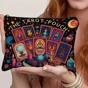Vibrant Tarot Zipper Pouch ✨ Witchy Vibes & Bold Colors - Christmas Present